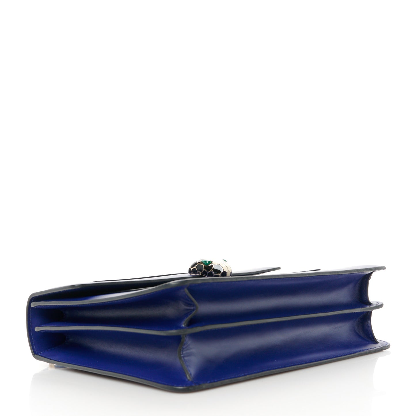 Calfskin Large Serpenti Forever Top Handle Blue