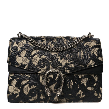 Gucci GG Supreme Monogram Arabesque Medium Dionysus Shoulder Bag Black 1 of 10