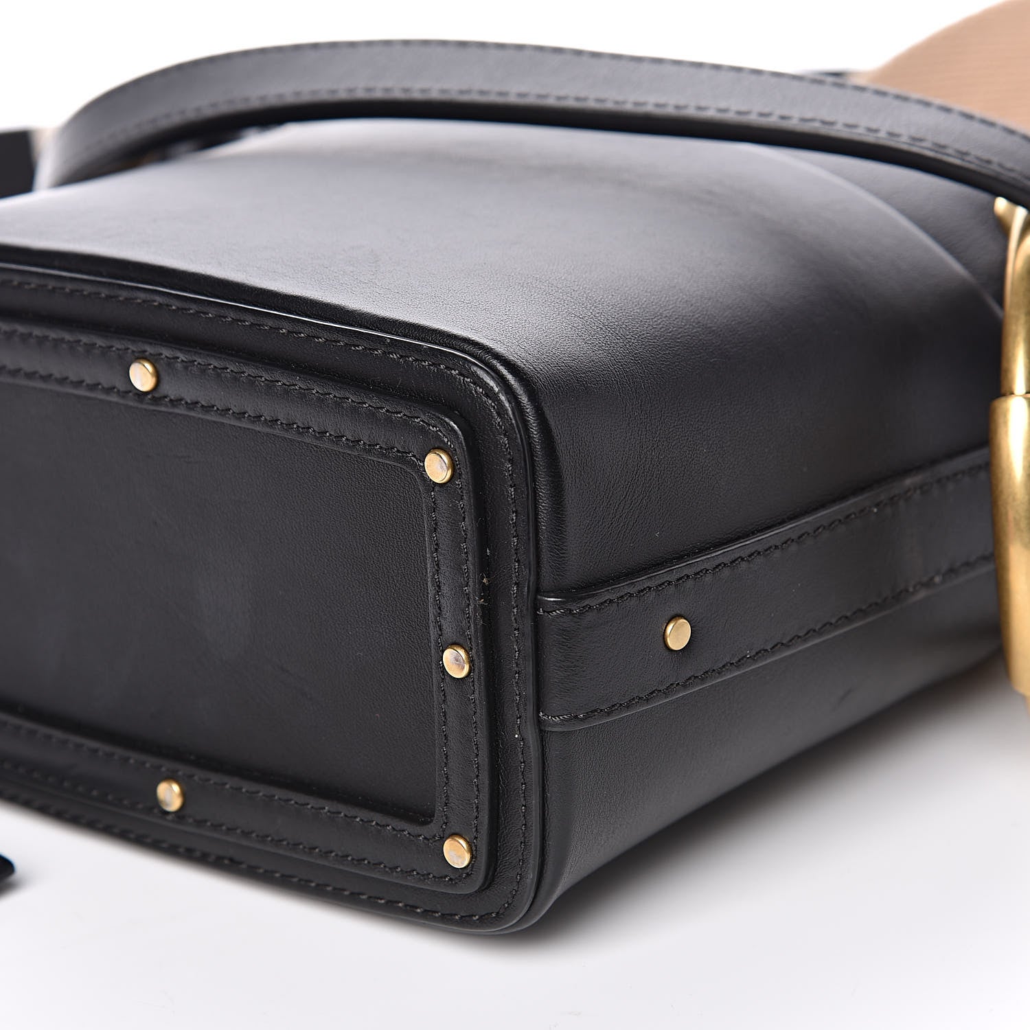Chloe Smooth Calfskin Mini Roy Bucket Bag Black 9 of 11