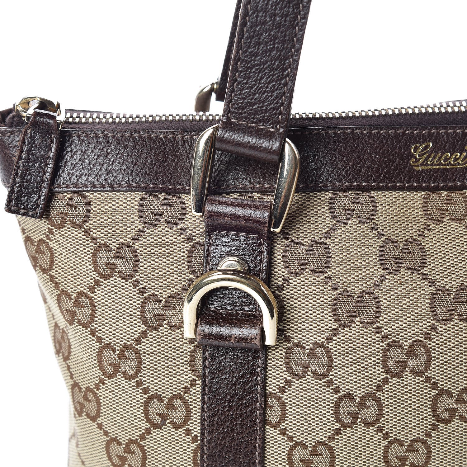 Gucci Monogram Small Abbey Tote Dark Brown 14 of 20