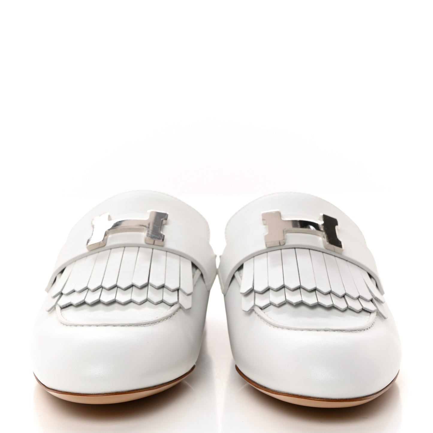 Goatskin Rivoli Mules 36.5 White