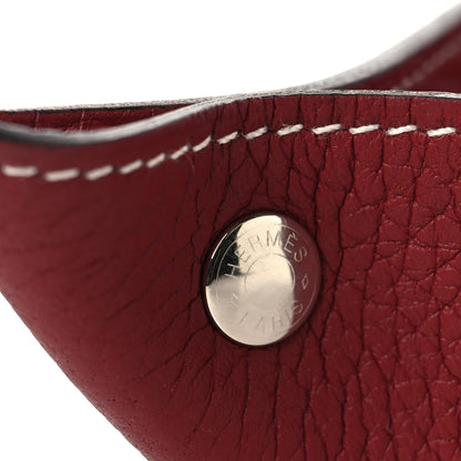 Hermes Taurillon Clemence Mises et Relances Change Tray Rouge H 5 of 7