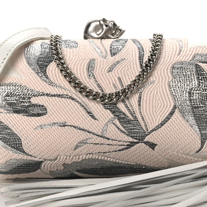 Alexander McQueen Jacquard Embroidered Skull Clutch Multicolor 8 of 14