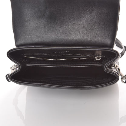 Saint Laurent Calfskin Y Quilted Monogram Toy Loulou Crossbody Bag Black 7 of 11