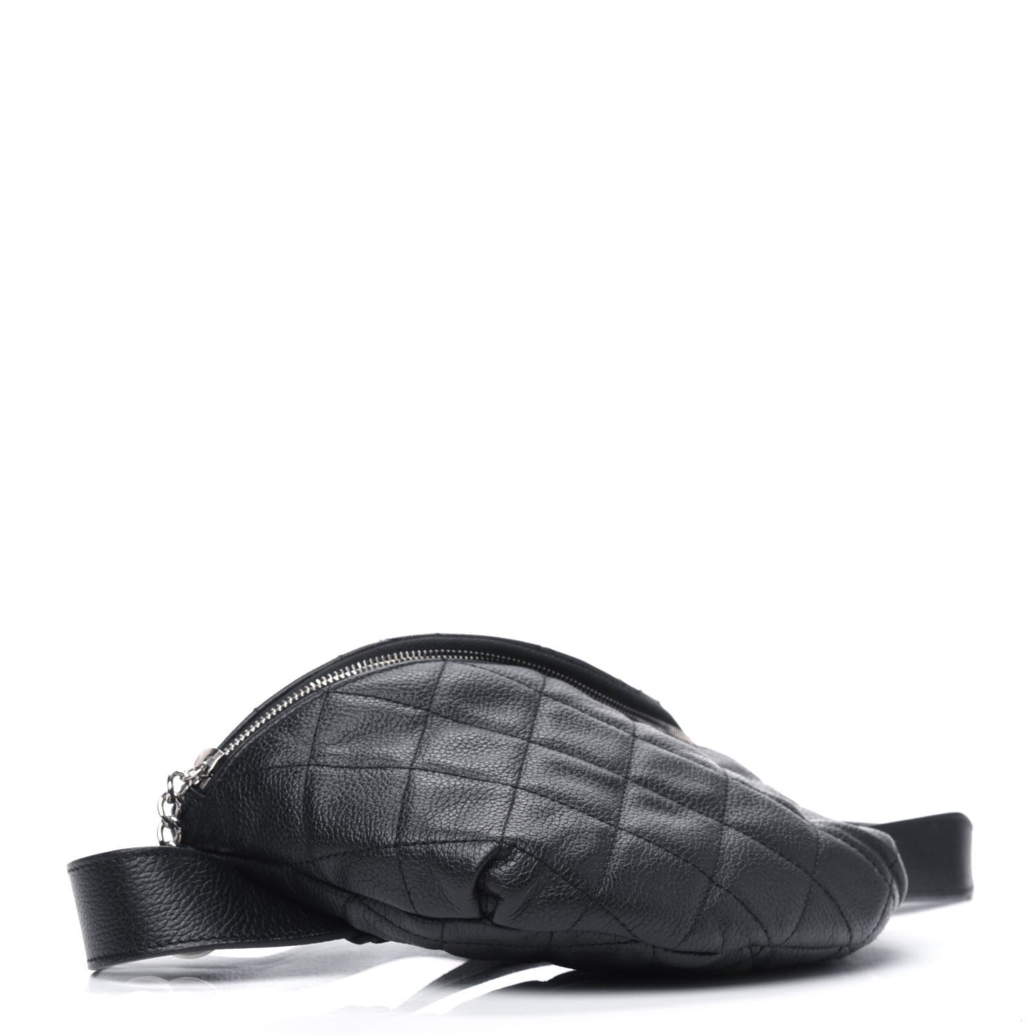 Chanel Grained Calfskin Quilted Waist Belt Bag Black 3 of 10
