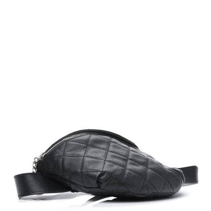 Chanel Grained Calfskin Quilted Waist Belt Bag Black 3 of 10