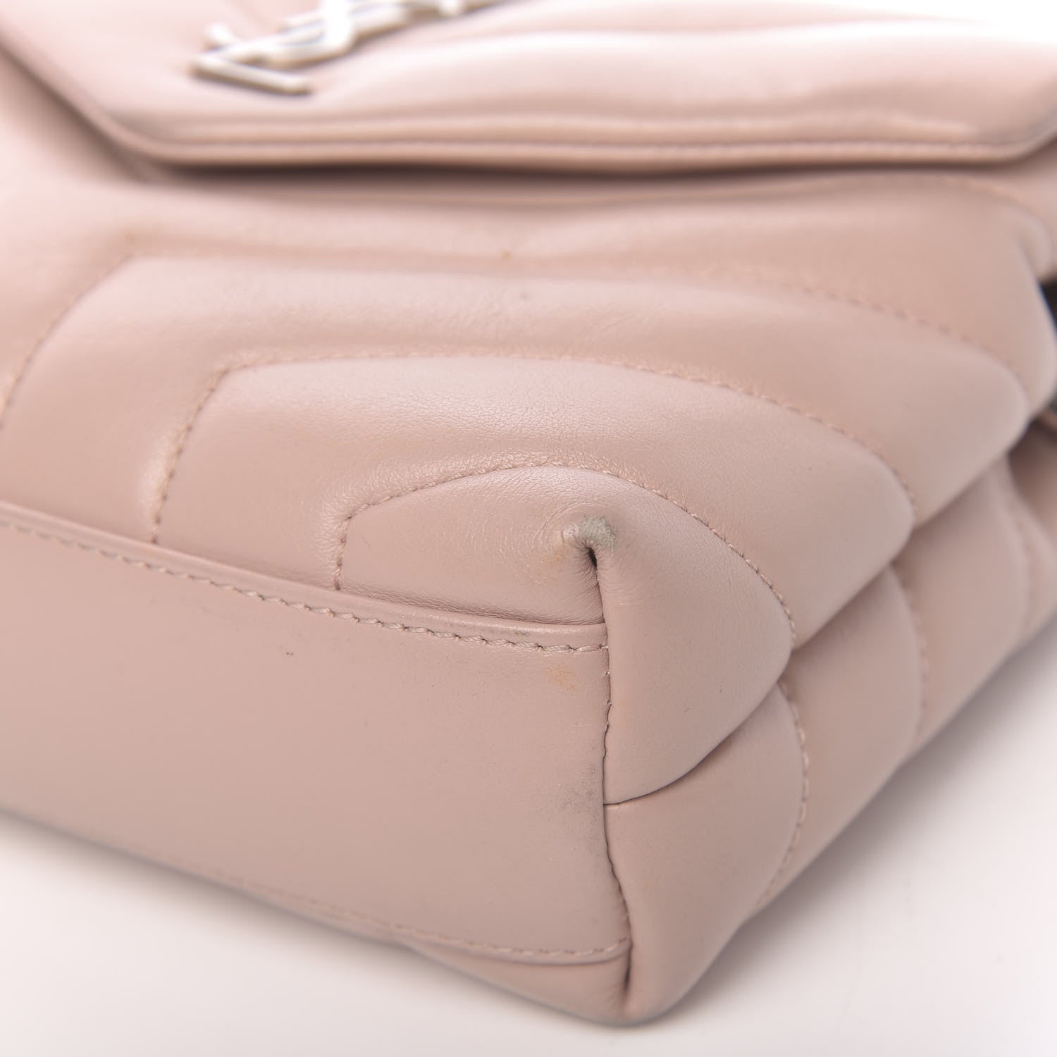 Saint Laurent Calfskin Y Quilted Monogram Toy Loulou Crossbody Bag Tender Pink 8 of 16