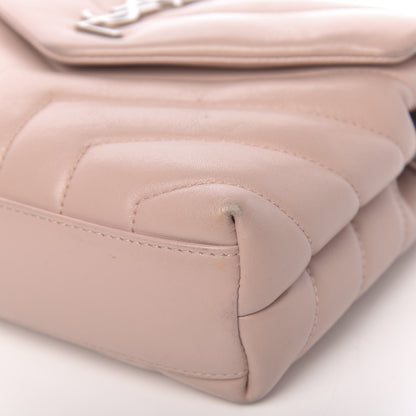 Saint Laurent Calfskin Y Quilted Monogram Toy Loulou Crossbody Bag Tender Pink 8 of 16