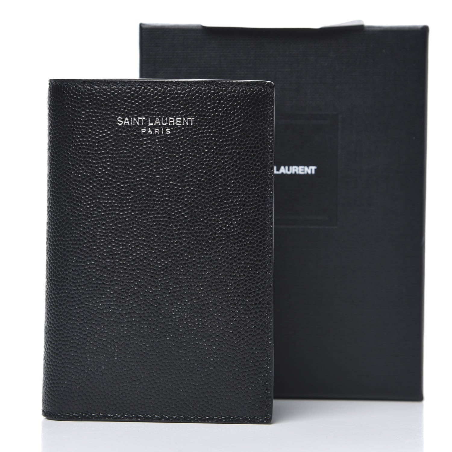 Saint Laurent Grain De Poudre Credit Card Wallet Black 7 of 7