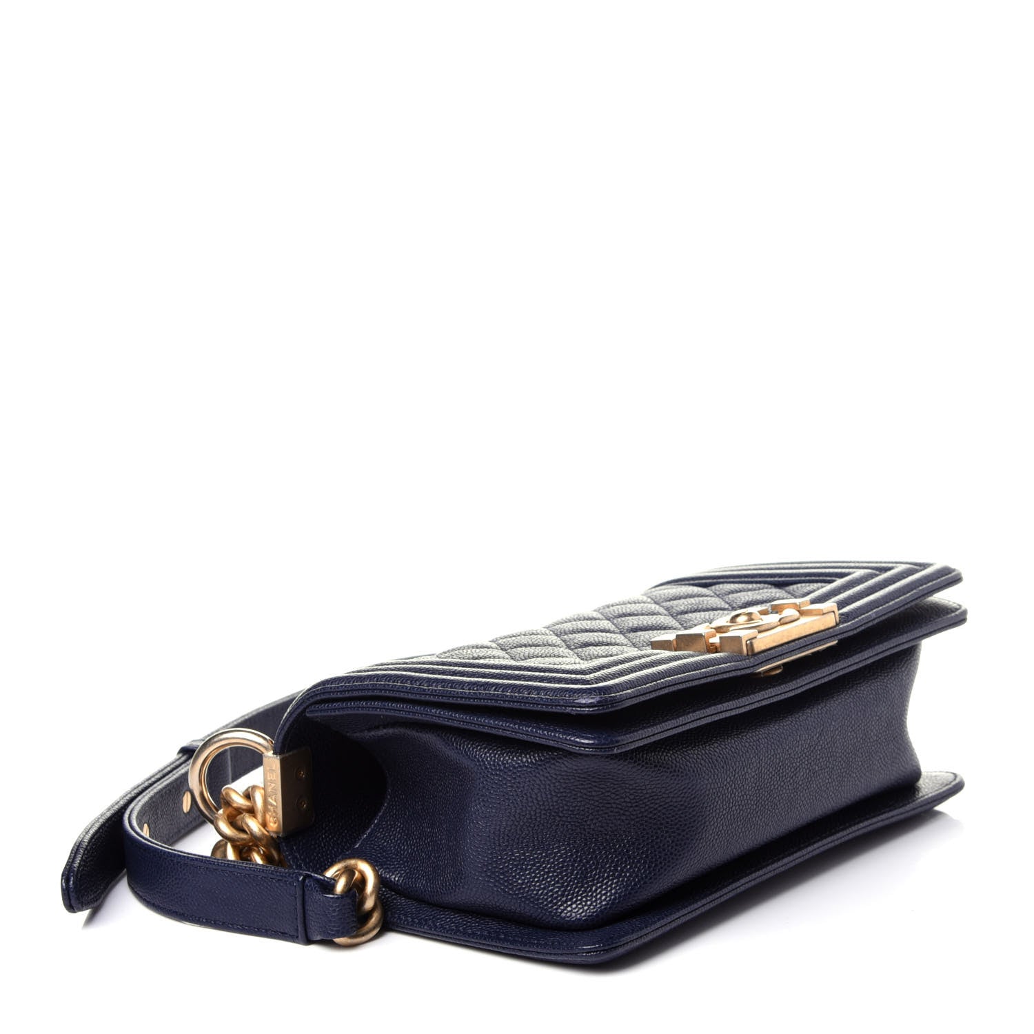 Chanel Caviar Quilted Small Boy Flap Navy 6 of 23
