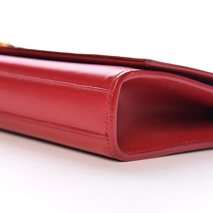 Saint Laurent Calfskin Classic Monogram Tassel Clutch Red 13 of 15