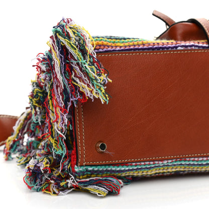 Chloe Calfskin Cashmere Knit Fringe Medium Edith Tote Multicolor 9 of 12
