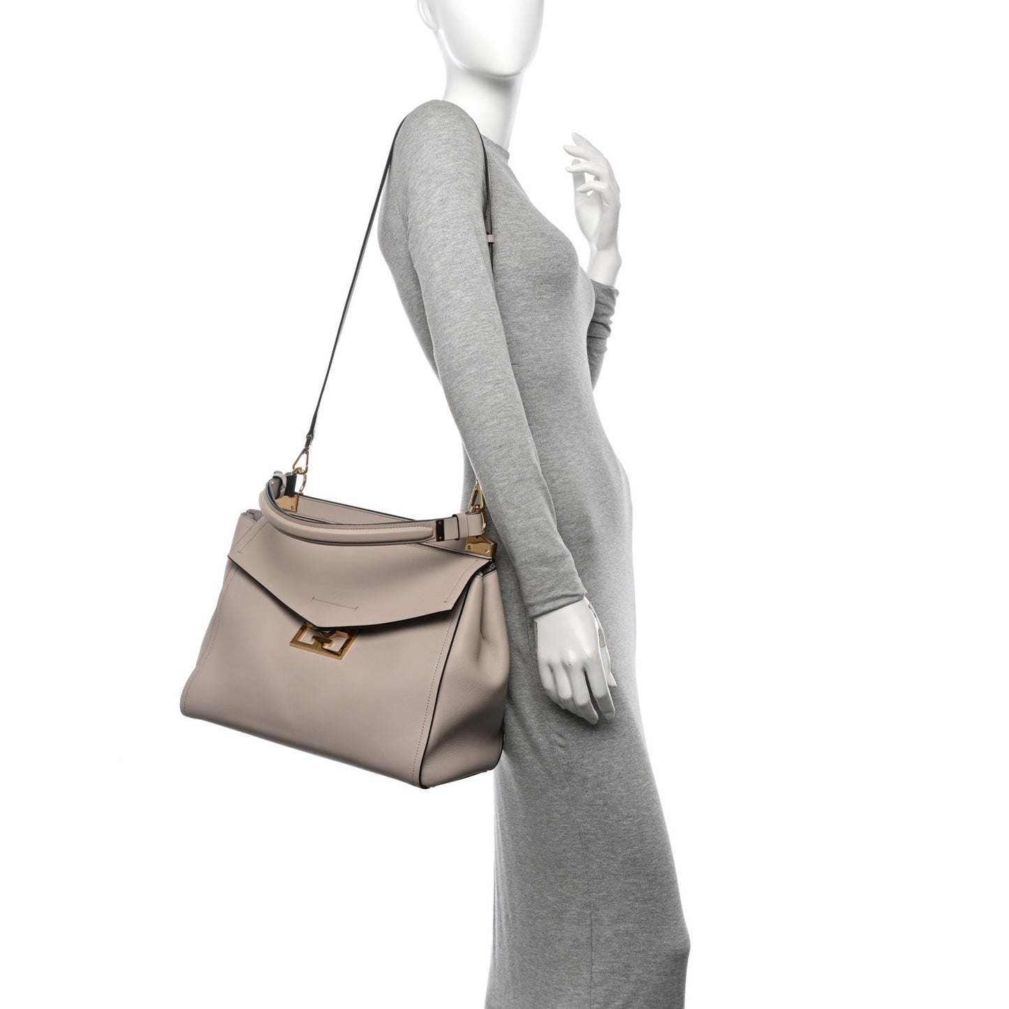 Calfskin Medium Mystic Shoulder Bag Natural