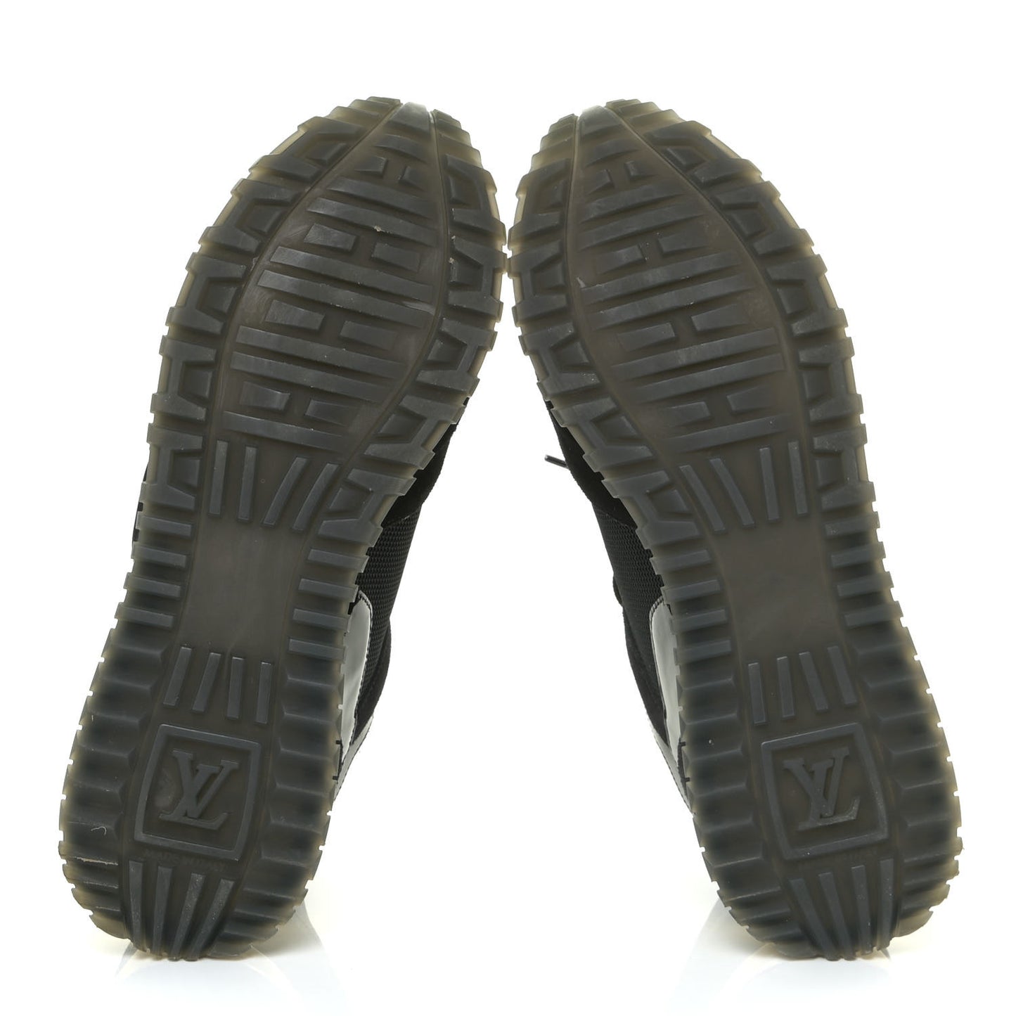 Suede Monogram Run Away Sneakers 38 Black