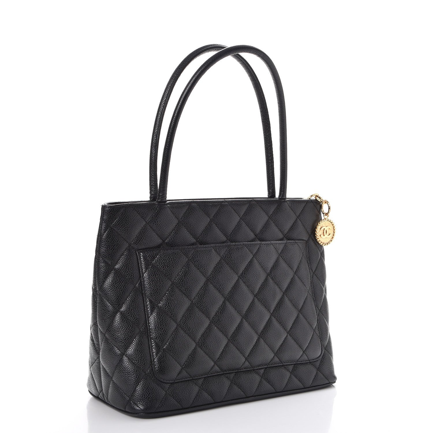 Chanel Caviar Quilted Medallion Tote Black 3 of 10