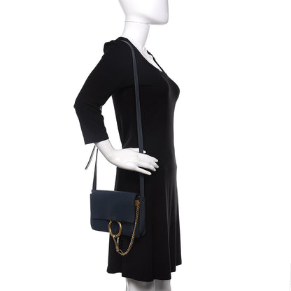 Chloe Goatskin Small Faye Shoulder Bag Denim Blue 2 of 11