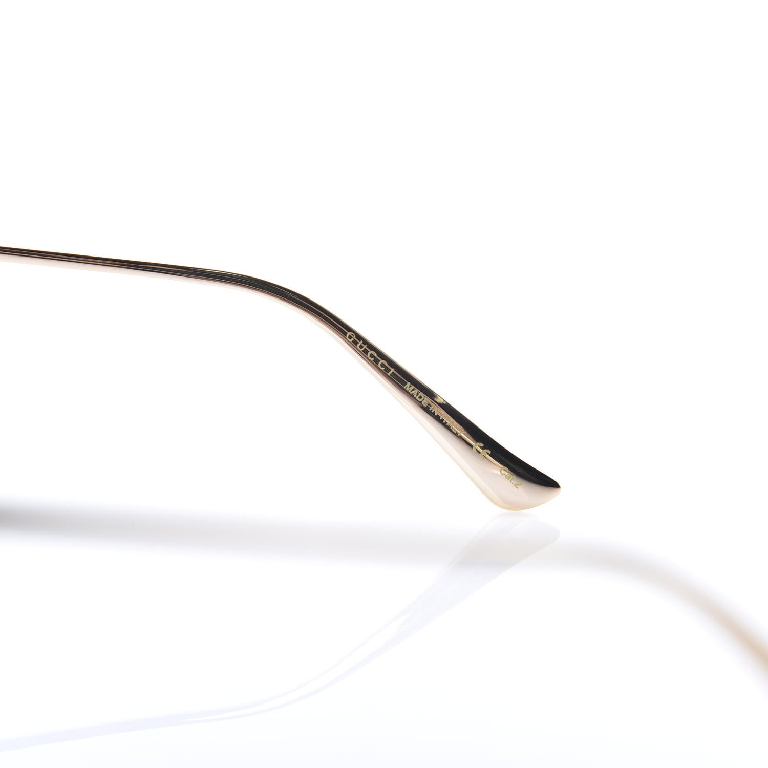 Gucci Metal Oversized Round Frame GG0225S Sunglasses Gold 6 of 8