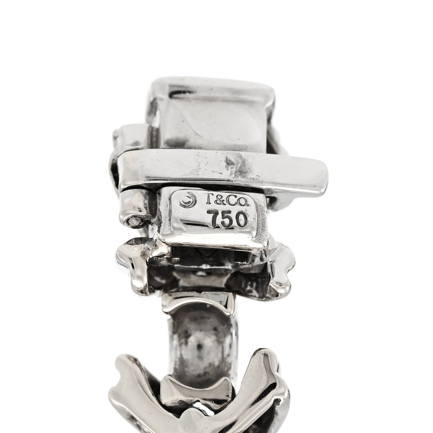 18K White Gold Diamond Signature X Link Bracelet