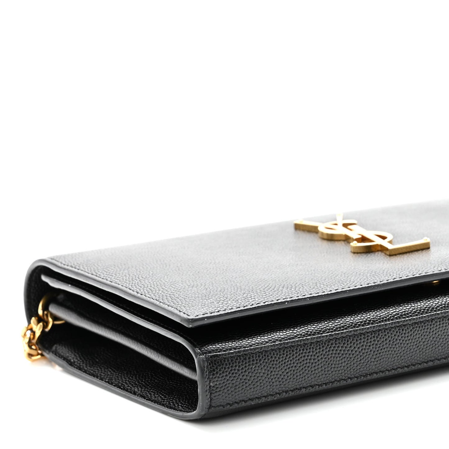 Grain De Poudre Monogram Chain Wallet Black