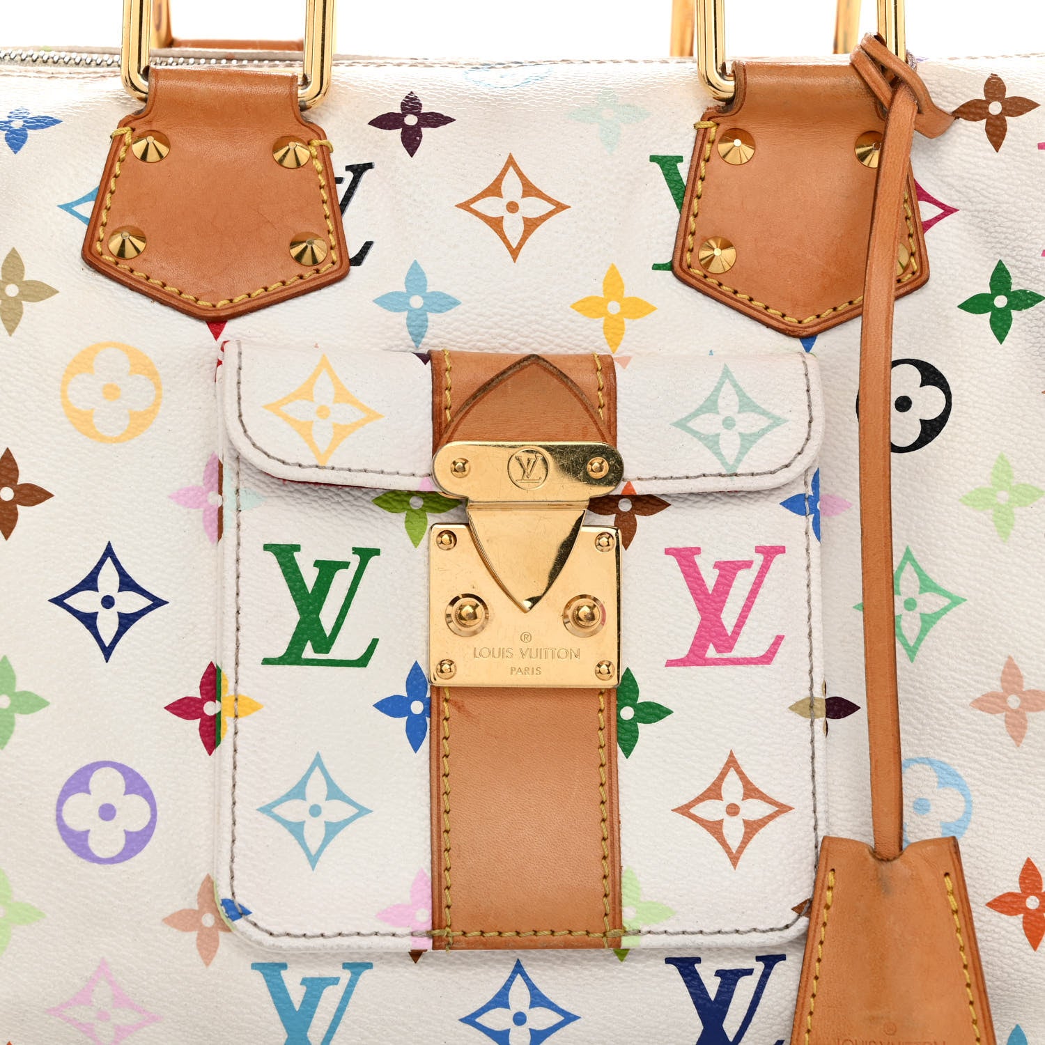 Louis Vuitton LOUIS VUITTON Monogram Multicolor Speedy 30 White 6 of 8