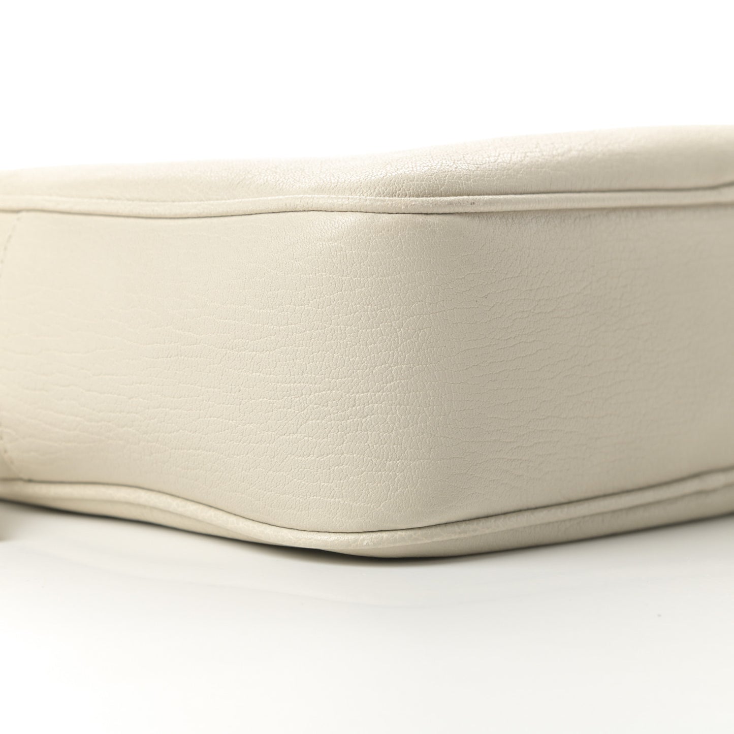 Lambskin Monogram Small Lou Camera Bag White