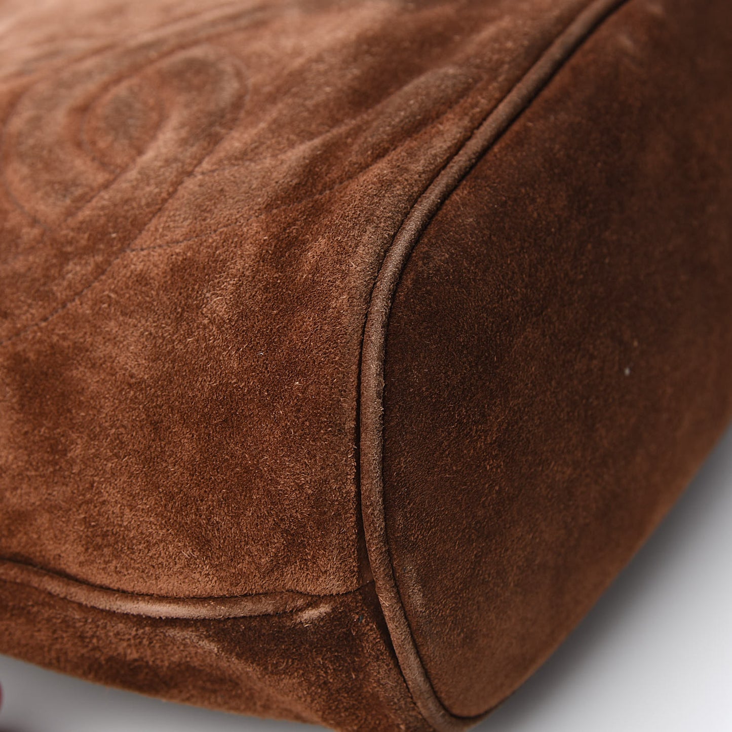 Suede CC Tassel Shoulder Bag Brown