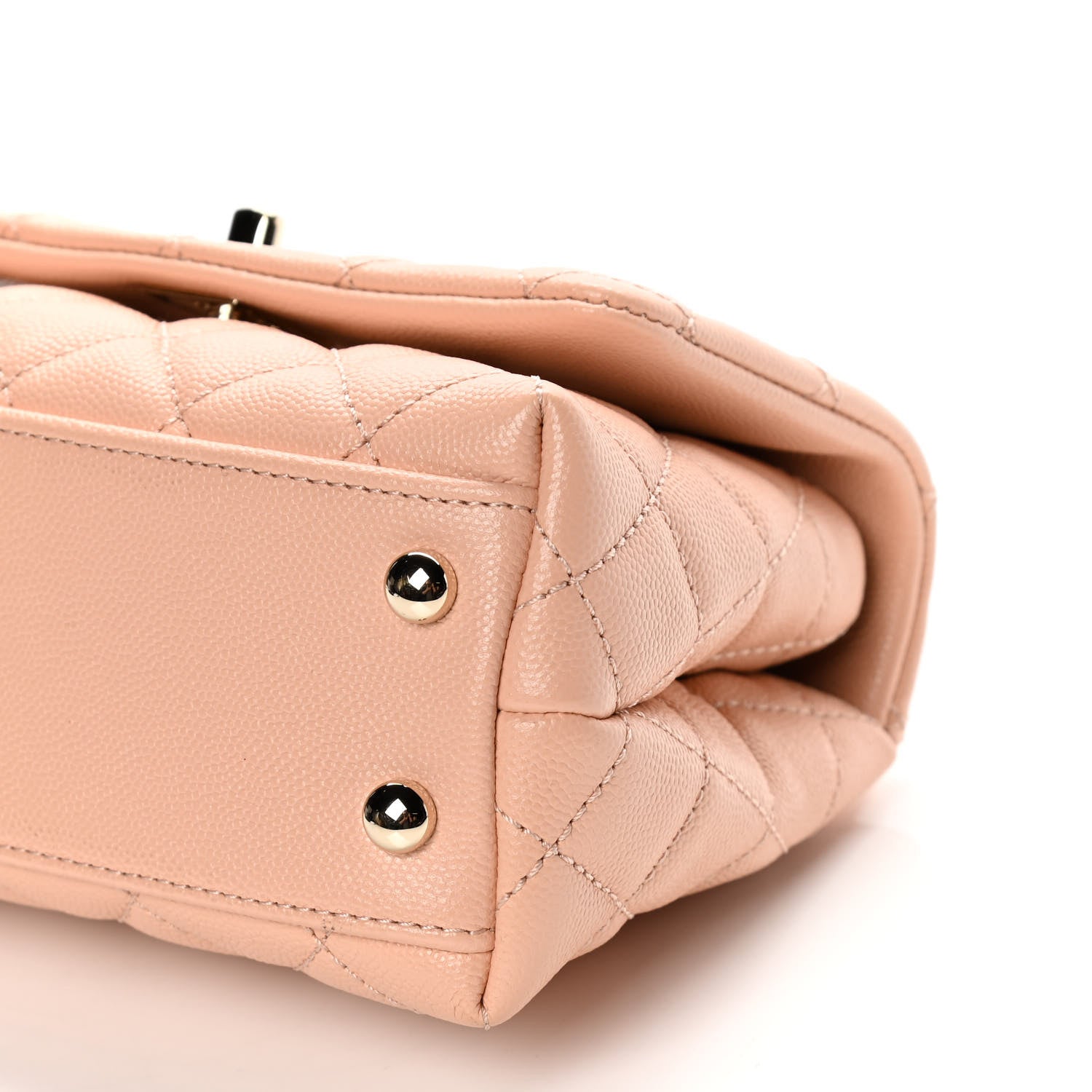 Chanel Caviar Quilted Extra Mini Coco Handle Flap Light Pink 9 of 11