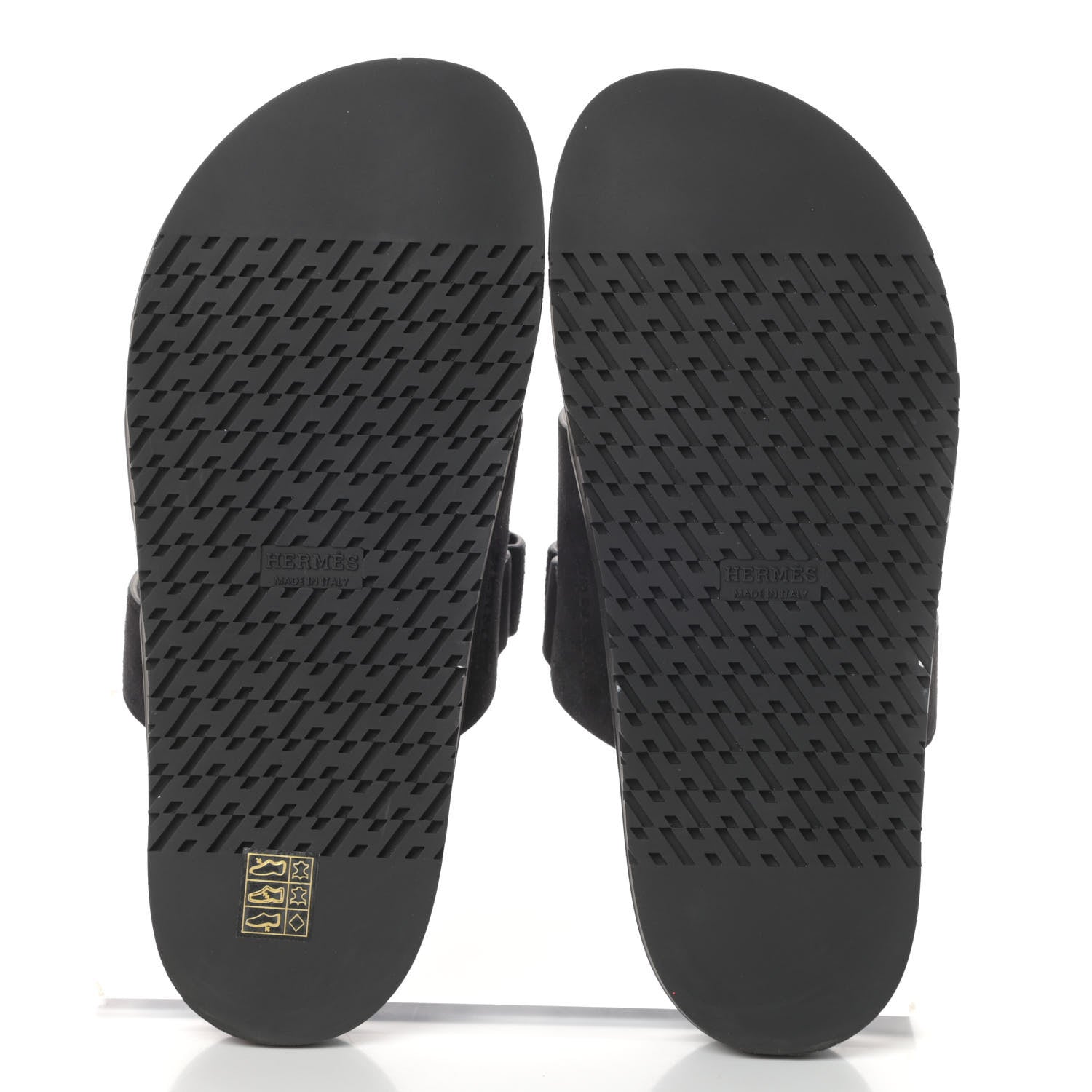 Hermes Suede Goatskin Womens Chypre Sandals 40 Black 7 of 7