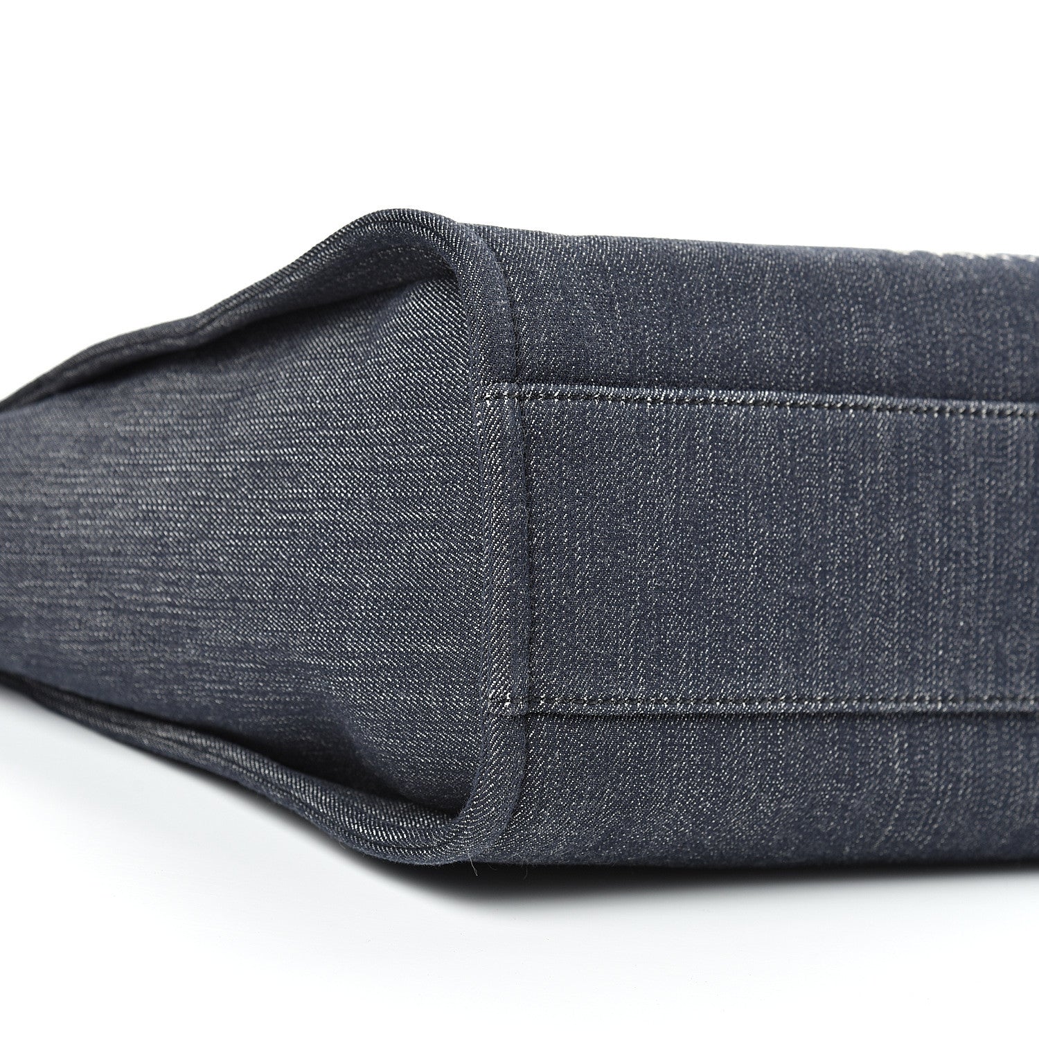 Chanel Denim Small Deauville Tote Dark Blue 8 of 9