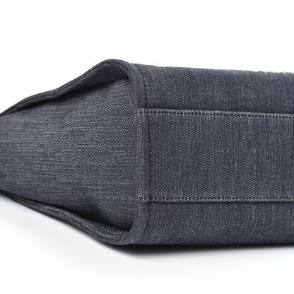 Chanel Denim Small Deauville Tote Dark Blue 8 of 9