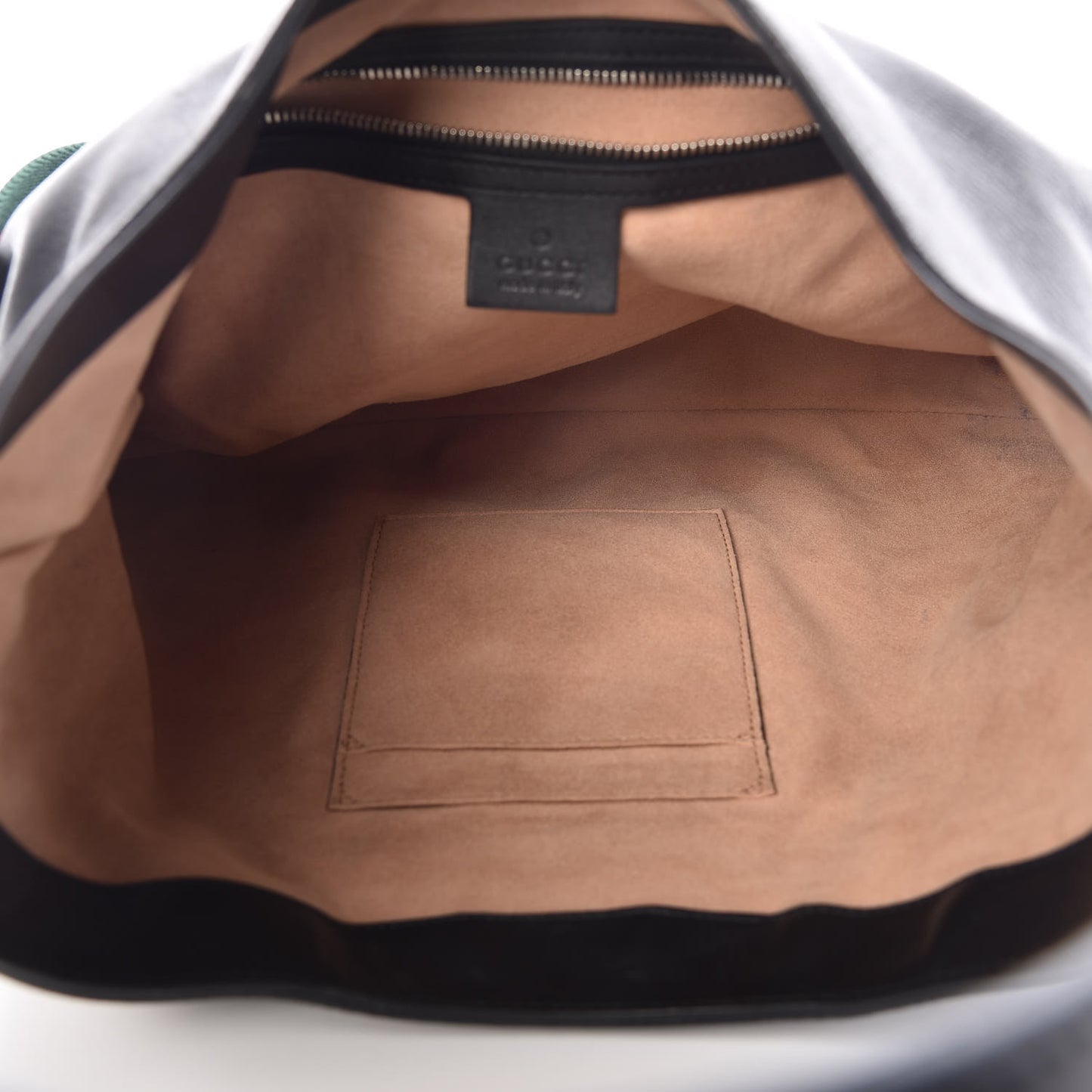Calfskin Web Stripe Medium Dionysus Hobo Black