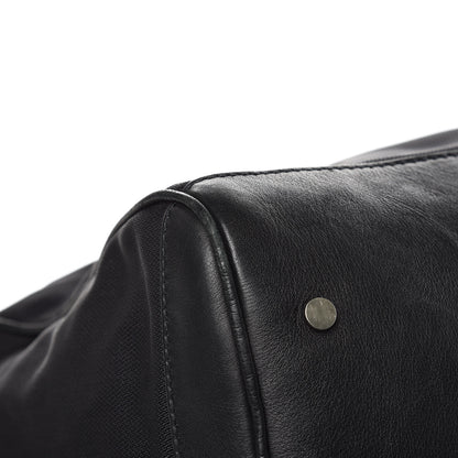 Balenciaga Nylon Agneau Classic Hardware Small Squash Duffle Bag Black 12 of 13