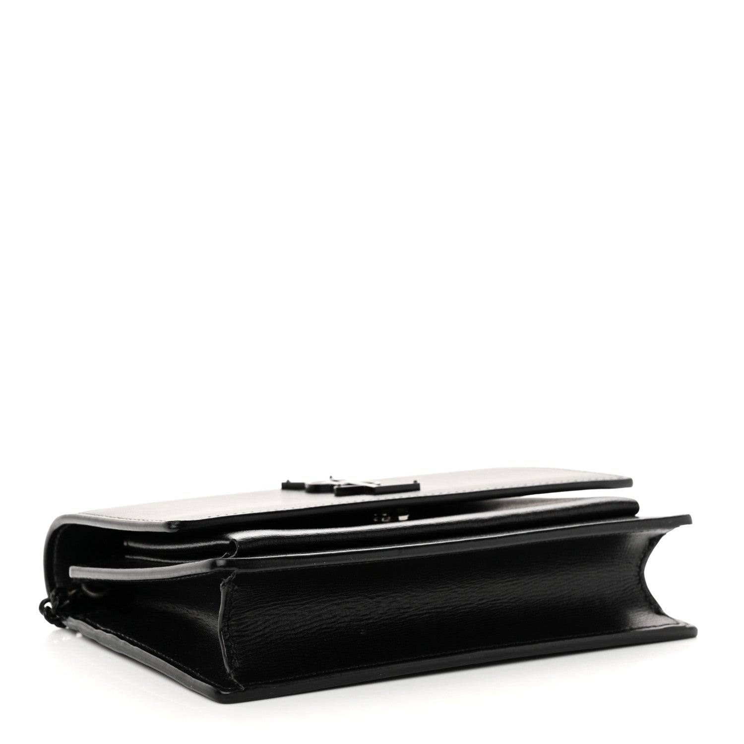 Saint Laurent Calfskin Monogram Sunset Top Handle Chain Wallet Black 4 of 12