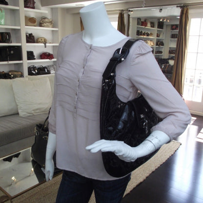 Burberry Patent Quilted Brook Hobo Black 2 of 10