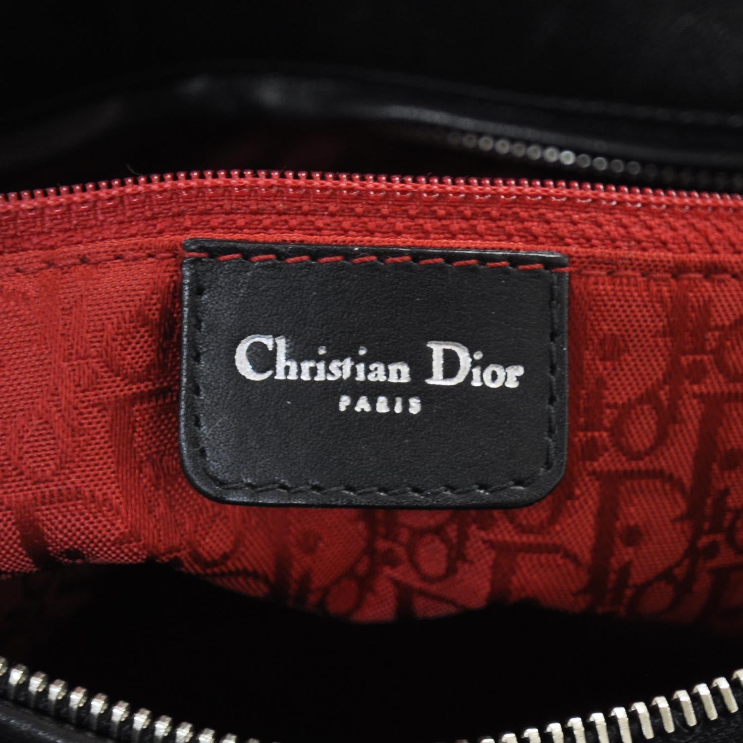 Christian Dior Lambskin Cannage Large Lady Dior Black 8 of 8