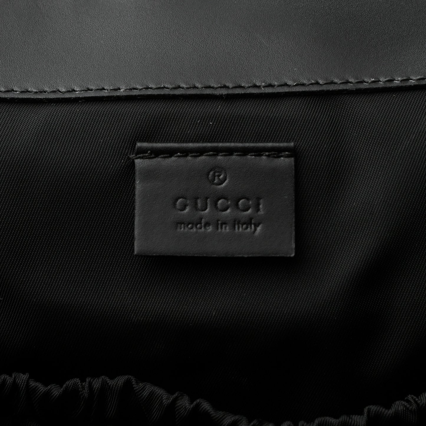 GG Supreme Monogram Web Messenger Diaper Bag Black Grey
