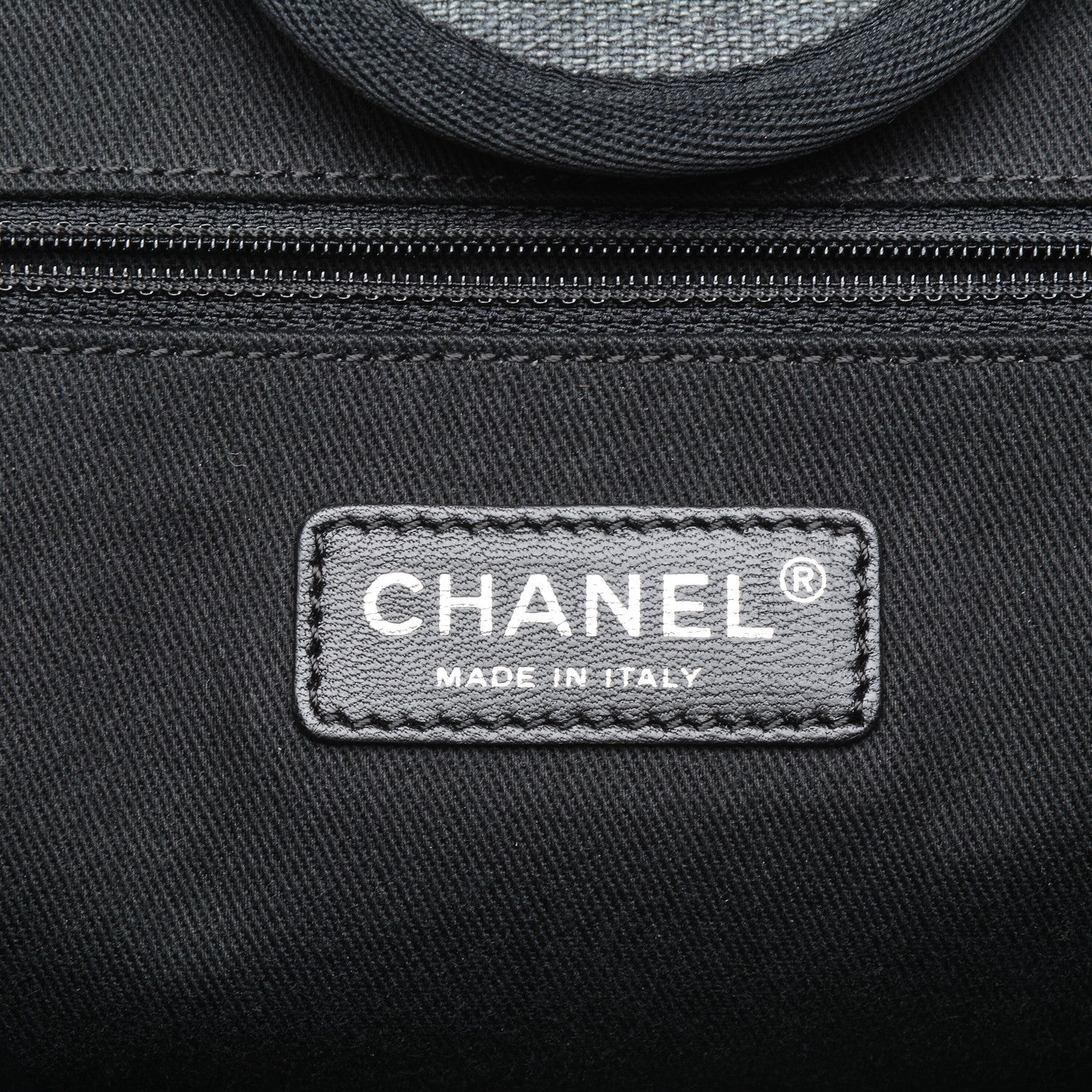 Chanel Canvas Large Deauville Tote Dark Grey 6 of 6