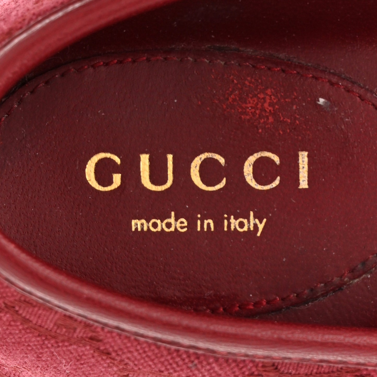 GG Monogram Horsebit Ballet Flats 40 Rosso Ancora