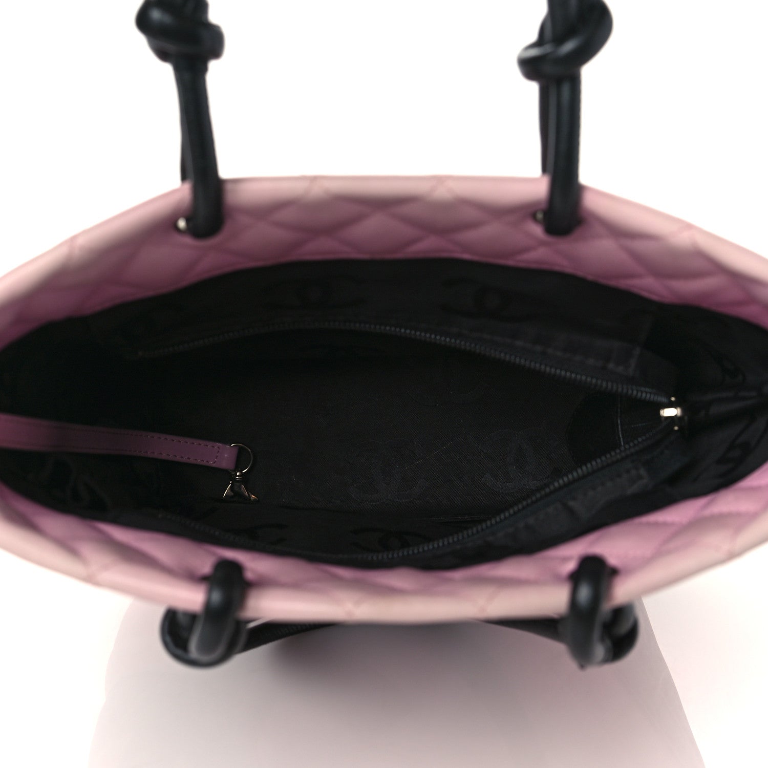 Chanel Calfskin Quilted Medium Cambon Tote Pink Black 5 of 16