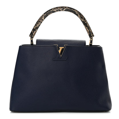 Louis Vuitton Taurillon Snakeskin Capucines GM Blue 1 of 9