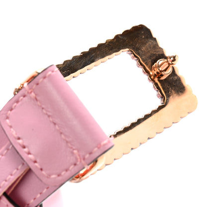 Gucci Plutone Calfskin Enamel Crystal Square G Snake 30mm Belt 80 32 Sugar Pink 7 of 7