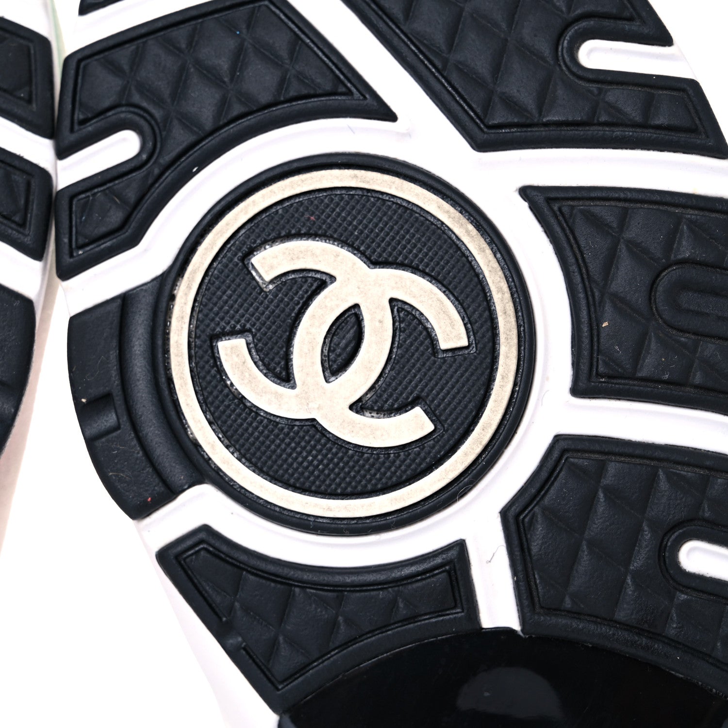 Chanel Wool Suede Calfskin CC Sneakers 38 Multicolor 7 of 18