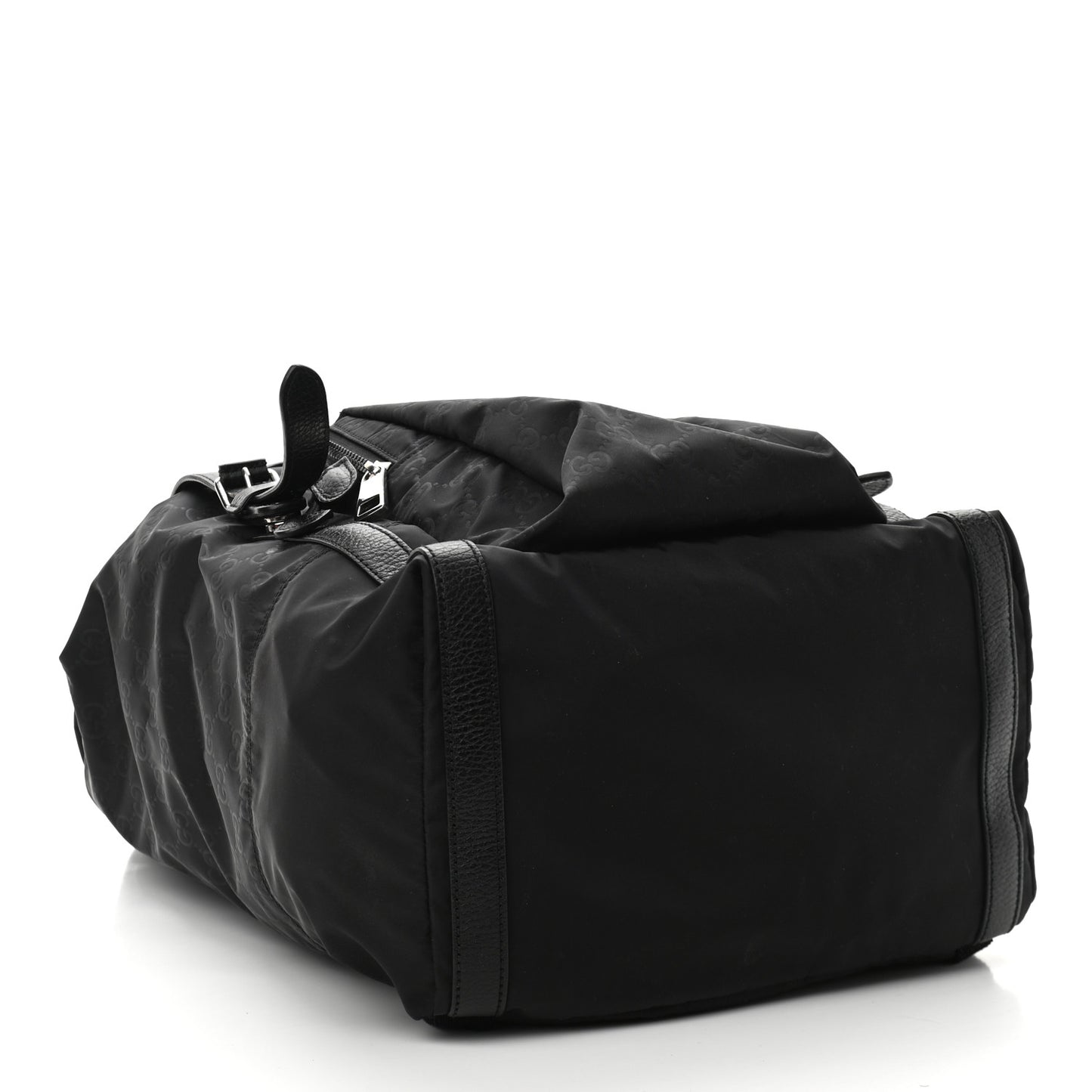 Nylon Monogram Medium Light Double Buckle Backpack Black