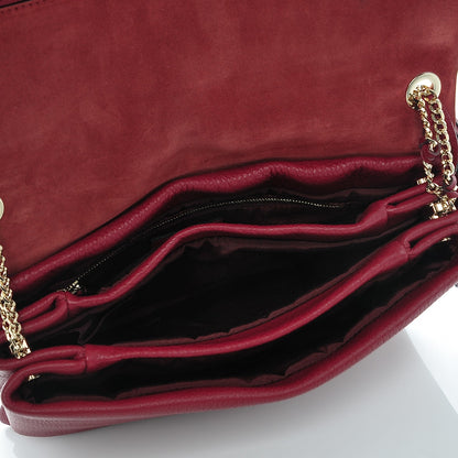 Lanvin Grained Calfskin Medium Sugar Flap Shoulder Bag Cherry 5 of 6