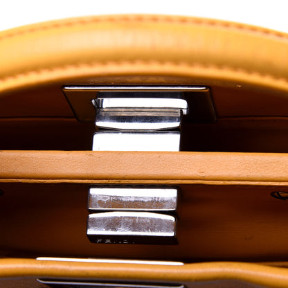 Fendi Nappa Mini Peekaboo Iconic Satchel Giallo Syrup 8 of 25