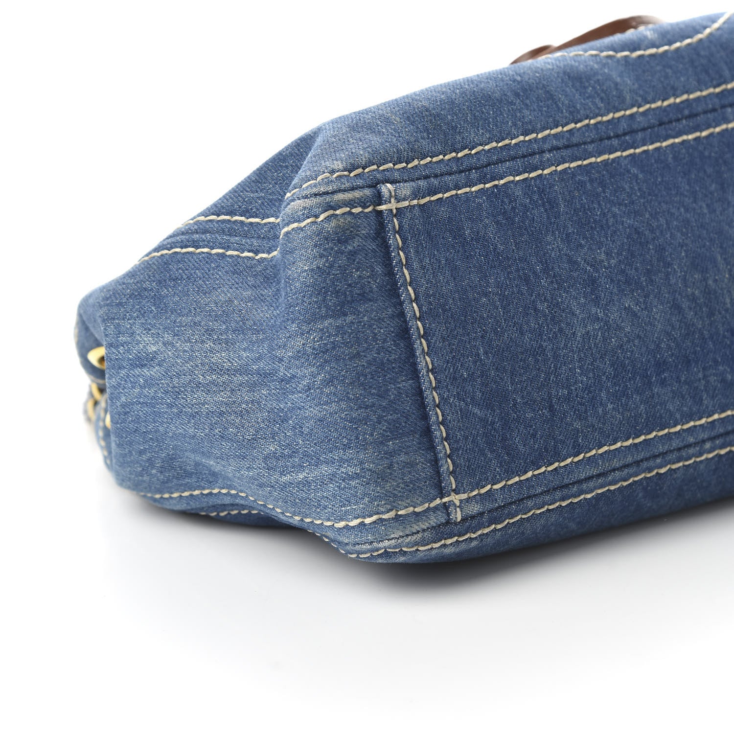 Prada Denim Shoulder Bag Avio 6 of 9