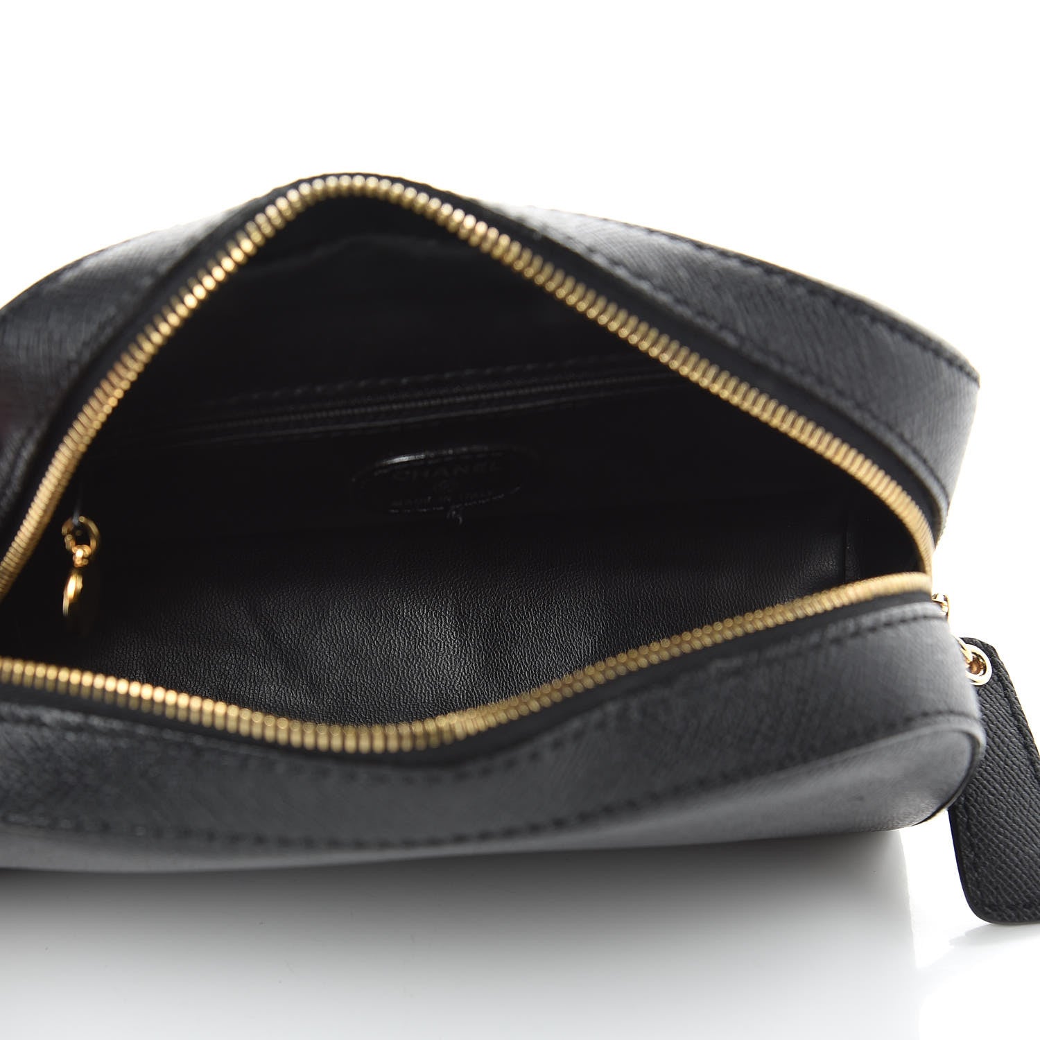 Chanel Grained Calfskin Toiletry Case Black 5 of 9