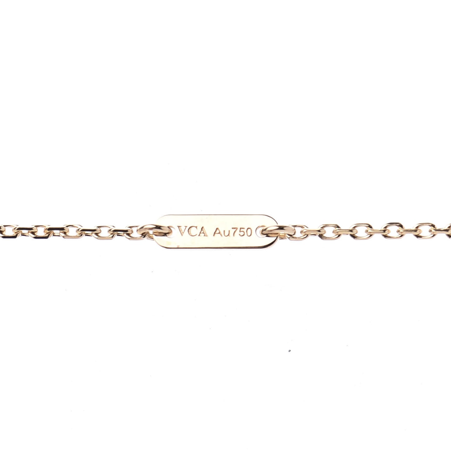 18K Yellow Gold Mother of Pearl Sweet Alhambra Butterfly Pendant Necklace