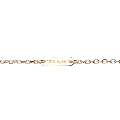 Van Cleef & Arpels 18K Yellow Gold Mother of Pearl Sweet Alhambra Butterfly Pendant Necklace 5 of 7