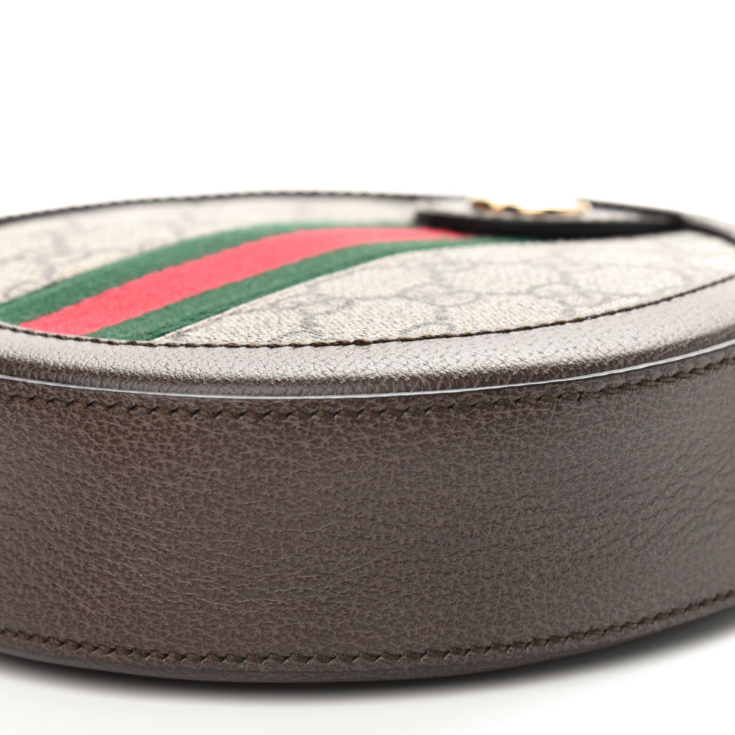 Gucci GG Supreme Monogram Web Mini Ophidia Round Shoulder Bag Brown 9 of 9